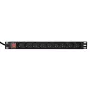Listwa zasilająca GEMBIRD EG-PDU-9F2F — 9 gniazd francuskich (typ E), 1U rack, 16A, kabel 2 m