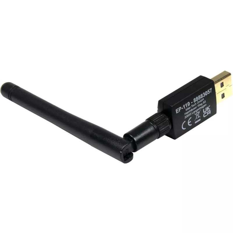 USB Wi‑Fi / adapter Bluetooth INTER-TECH EP-119, Wi‑Fi 5 (802.11ac), dwupasmowy 600 Mbit/s