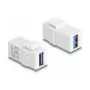 DeLOCK Keystone Module USB 3.0 A female to USB 3.0 A female biały 1:1