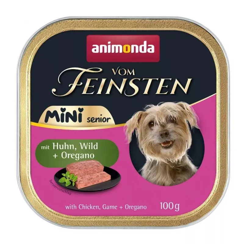 Mokra karma dla psa animonda ANIMONDA Vom Feinsten Mini Senior z kurczakiem, dziczyzną i oregano 100 g