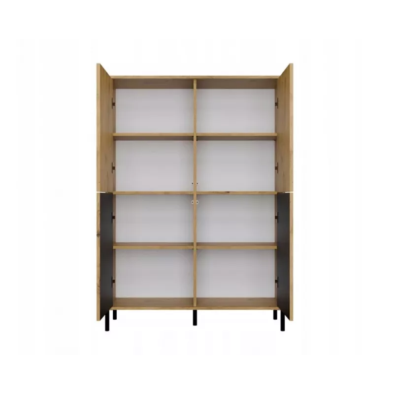 KAMARO 4DK cienki/GŁ dąb ARTISAN DISPLAY CABINET