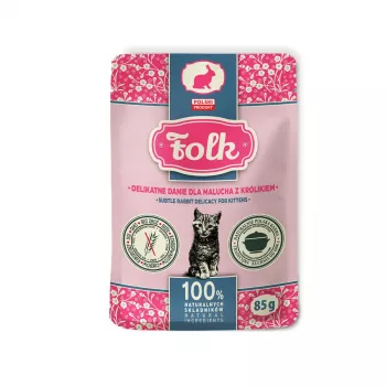 FOLK Kitten Subtle rabbit delicacy - mokra karma dla kota - 85g