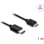 Kabel HDMI DELOCK 81684 — 1 m, HDMI Type A (męski) na HDMI Type C (męski), 48 Gbit/s, 7680×4320, czarny