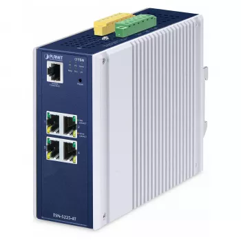 Przełącznik zarządzalny PLANET IP30 na szynę DIN L2+ 4-portowy Gigabit Ethernet