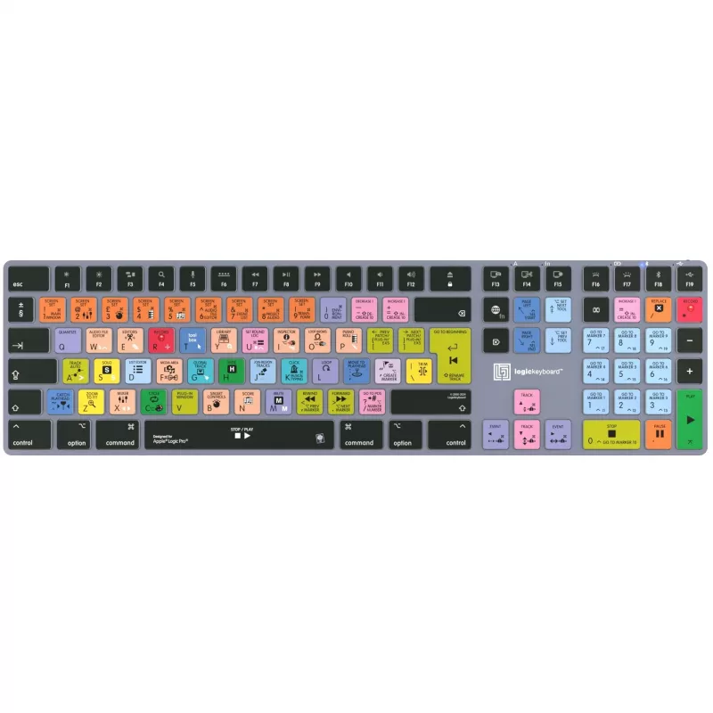 klawiatura LogicKeyboard Apple Logic Pro X2 Titan DE Mac — LKB-LOGXP2-TM-DE, układ niemiecki
