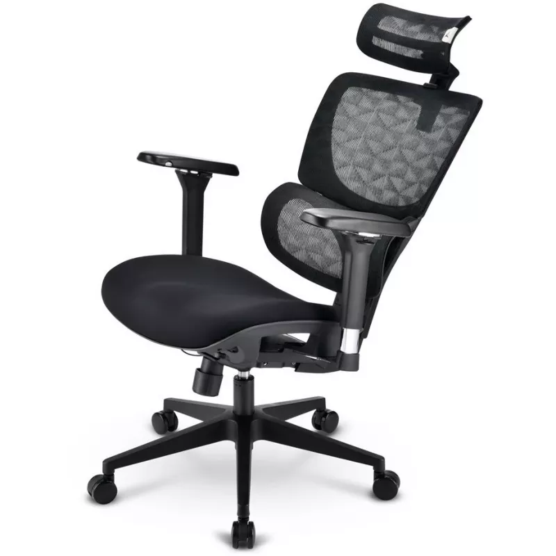 Fotel biurowy Sharkoon OfficePal C40 — czarny, ergonomiczny design, regulowana wysokość