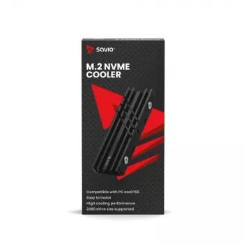 Chłodnica powietrza SAVIO M.2 NVMe 2280 AK-60 Czarny radiator dla SSD 22x80 mm