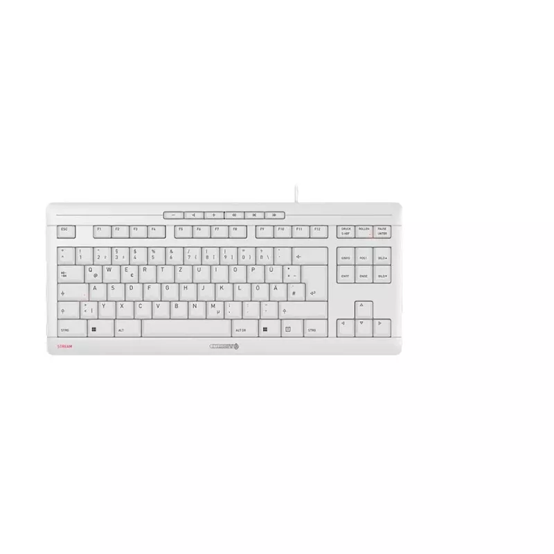 CHERRY STREAM TKL klawiatura Uniwersalna USB QWERTZ niemiecka biała