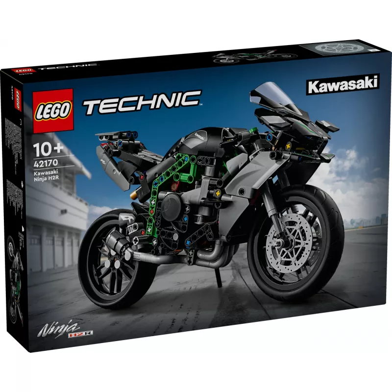 Model motocykla LEGO Technic Kawasaki Ninja H2R 42170 — replika w skali 1:1, 643 elementy, instrukcja, dla wieku 10+