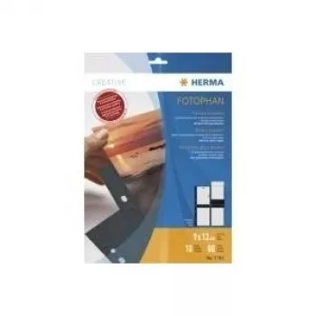 Foto kieszonki HERMA Fotophan 9x13 cm pionowe czarne 10 szt.