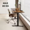 Biurko elektryczne z regulacją wysokości Ergo Office, maks. wysokość 1160 mm, maks. - 80 kg, bez blatu sit-stand, czarne, ER-400 B