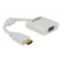 Delock Adapter HDMI-A Stecker > VGA Buchse - Videoadapter - HDMI männlich zu HD-15 (VGA) weiblich - weiß (65346)