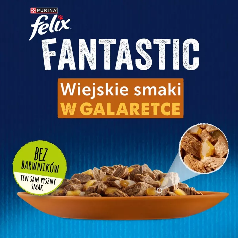 Felix Fantastic królik, jagnięcina - mokra karma dla kotów 340 g (4x 85 g)