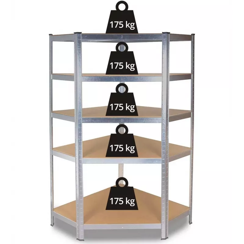 Metalowy regał narożny G9040 40 cm