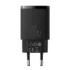 Wewnętrzna szybka ładowarka USB Baseus CCXJ-B01 — 2 porty (USB-C PD 20W + USB-A QC3.0 18W), 100–240 V, czarna