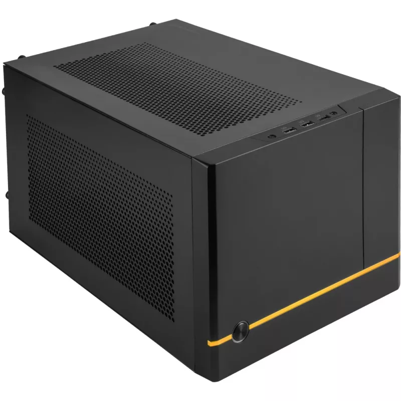 SilverStone SUGO SG14B - obudowa typu tower - Mini-DTX - bez zasilacza (ATX / PS/2) - czarna - USB/audio (SST-SG14B)