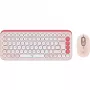 Logitech POP Icon Combo - Zestaw klawiatury i myszy - Bezprzewodowy - Bluetooth LE - QWERTY - US International - różany, ecru (920-013142)