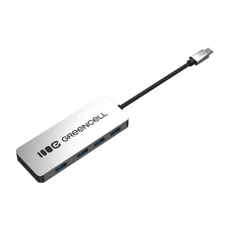 Hub USB zielony Cell HUB-GC-C4A — 4-portowy hub USB-C 3.0