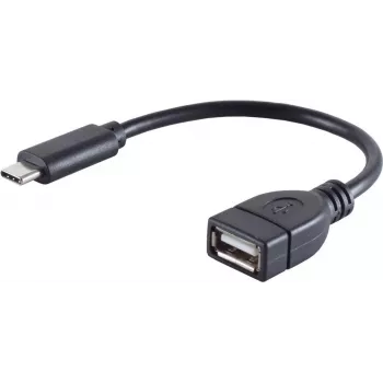 Kabel USB S/CONN 13-20015 USB 2.0 0,12 m USB C USB A Czarny