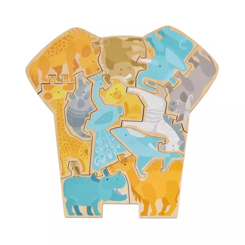 Puzzle 2 w 1 Elefant