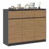 3D3S komoda 120x40x97 cm, antracyt/artisan