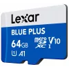 Karta pamięci MicroSDXC Lexar niebieski PLUS 64 GB UHS‑I 100 MB/s U1 V10 (niebieska)