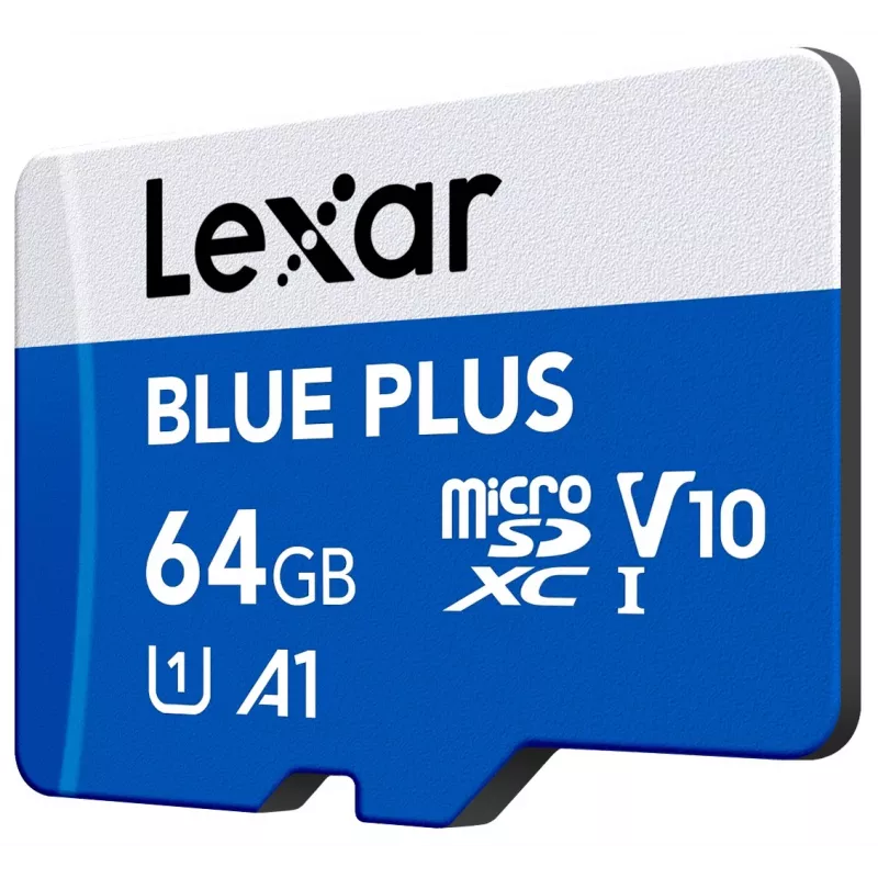 Karta pamięci MicroSDXC Lexar niebieski PLUS 64 GB UHS‑I 100 MB/s U1 V10 (niebieska)