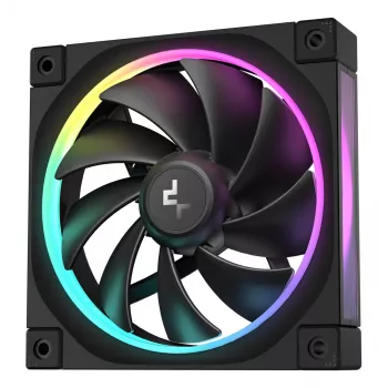 Wentylator PC 120 mm DeepCool FL12 3-in-1 Czarny, 120×25 mm, 2150 RPM, łożysko Fluid Dynamic Bearing, PWM, 55 CFM, 32 dB, zestaw 3 szt.