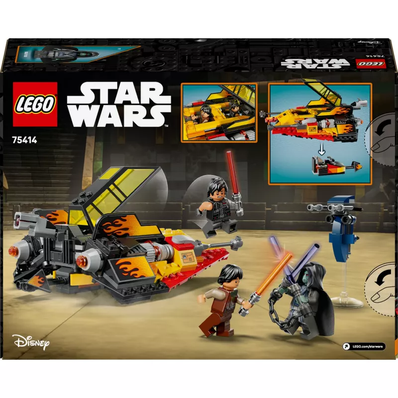 LEGO Star Wars Flame Speeder 75414 zestaw pojazdu śnieżnego — 349 elementów, 3 minifigurki, wiek 7+