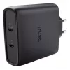 TRUST Maxo 100W 2-Port USB-C GaN Charger — 100 W, 2× USB-C, 20 V max, kabel 2 m, czarny