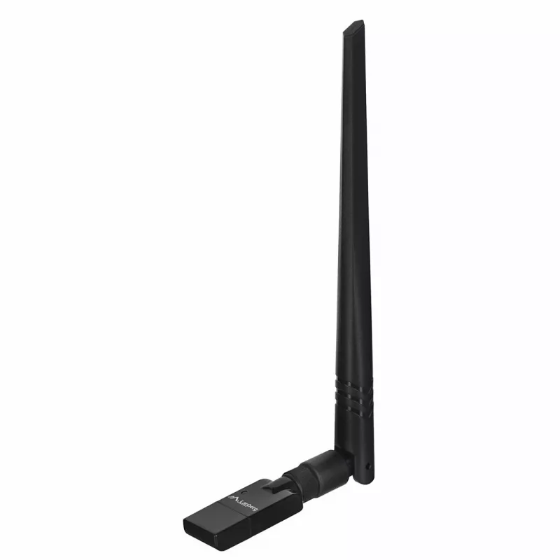 Adapter USB Wi‑Fi LANBERG NC-0300-WIE, USB 2.0, dwie zewnętrzne anteny 5 dBi, WLAN 300 Mbps, Ethernet/WLAN, czarny