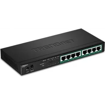 TRENDnet TPE TG83 - Przełącznik - 8 x 10/100/1000 (PoE+) - Biurkowy, do montażu na ścianie - PoE+ (65 W)