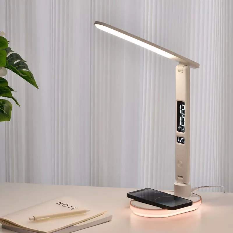 Lampa stołowa Hawk HW-LAMP03 Biała RGB — regulowana lampka biurkowa LED z oświetleniem RGB