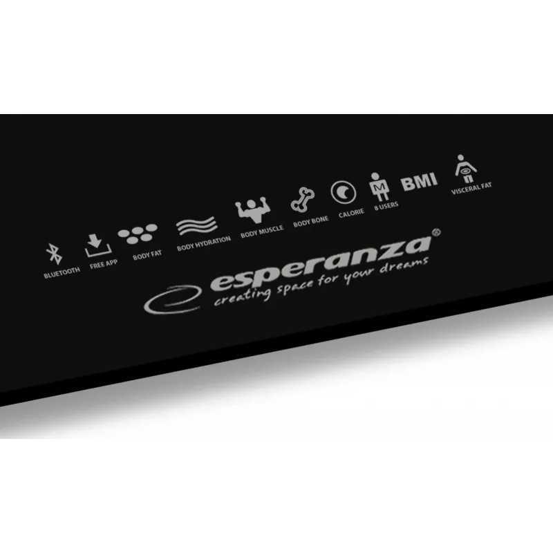 Waga osobista Esperanza EBS016K Elektroniczna waga osobista Kwadratowa Czarna