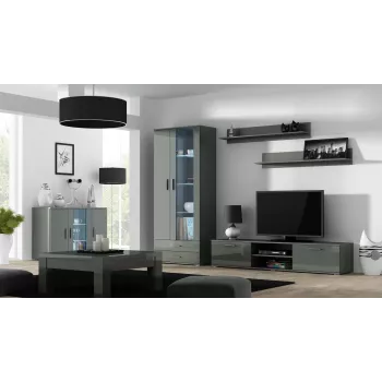 Cama Komoda 120 cm SOHO S7 szary/szary połysk