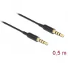 Kabel audio DeLOCK 66075 0,5 m 3,5 mm Czarny
