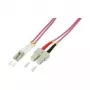LogiLink - Kabel krosowy - SC multi-mode (M) do LC Multi-Mode (M) - 1,0 m - Światłowód - Duplex - 50/125 mikrometra - OM4 - Bezhalogenowy - fioletowy wrzosowy (FP4LS01)