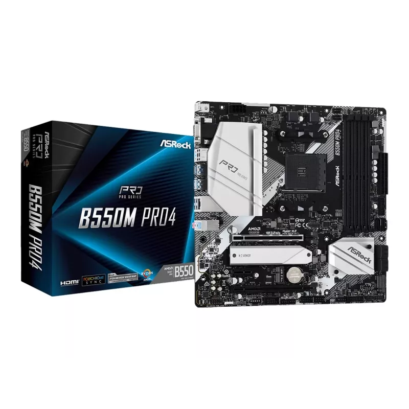 ASRock B550M Pro4 AM4 Micro-ATX Motherboard