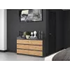 Komoda Top e Shop M6 140 ANT/ART, 6 szuflad, Antracyt Dąb, 1380×750×400 mm