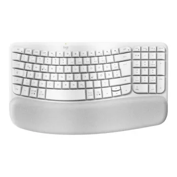 Klawiatura Logitech Wave Keys biurowa RF Wireless Bluetooth QWERTZ niemiecka biała