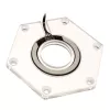 Zestaw montażowy BitsPower Hexagon BP-WTHU-RGB — akryl przezroczysty, 91.4×80×6.5 mm