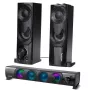 2-w-1 Głośnik PC Soundbar Komputerowy RGB LED Podświetlenie Stereo Gaming USB 2 x 3W AUX 3.5 mm
