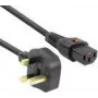 Kabel zasilający ACT PC980 — wtyczka UK do C13 IEC Lock, 2 m, 230 V 10 A, czarny