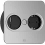Gniazdo wtykowe Typ F + USB A + USB C Bachmann 946.105 stal nierdzewna