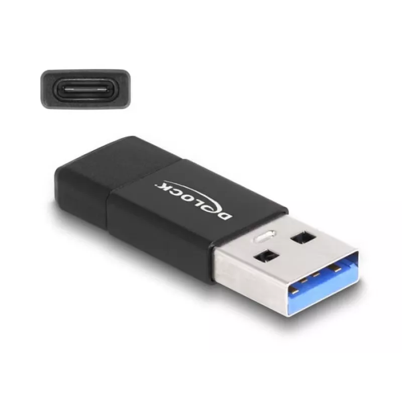 DeLOCK 60001 adapter USB A USB C czarny