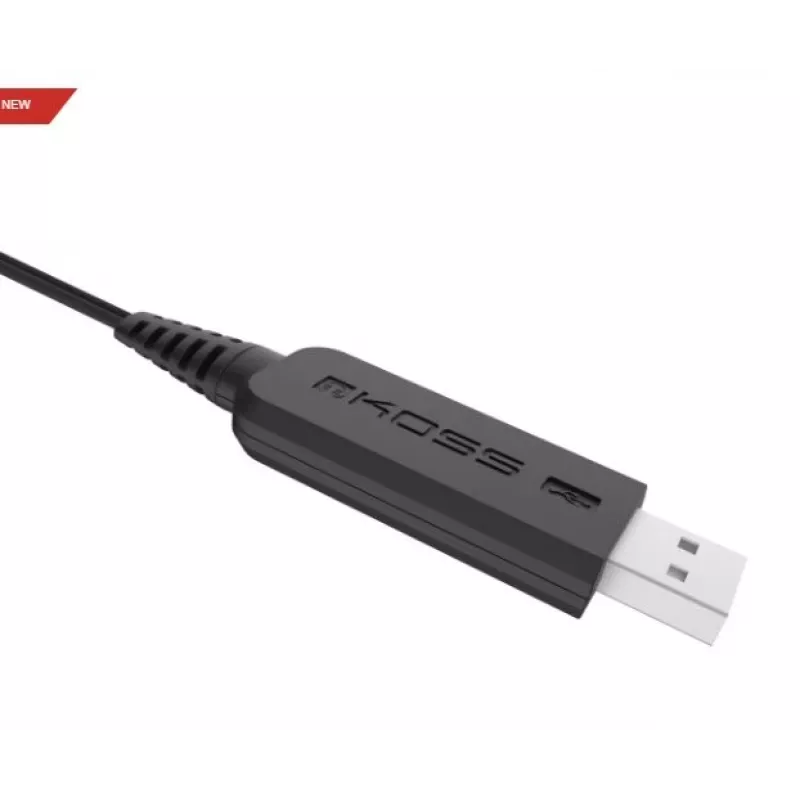 Koss | Słuchawki | CS195 USB | Przewodowe | Nauszne | Mikrofon | Czarny