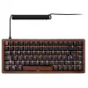 Klawiatura Sharkoon 100068081 domowa USB QWERTZ niemiecka czarna drewniana 75%