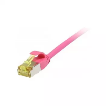 Kabel krosowy RJ45, CAT6A 500Mhz, 0,25 m, magenta, U/FTP, cienkiline okrągły, śr. 3,8 mm, TPE/LSZH (Superflex), AWG32, z kablem surowym kat. 7, Synergy 21 (S217381V3)
