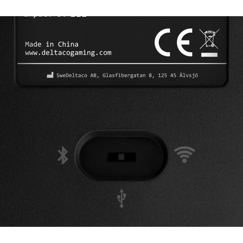 Deltaco GAM-100-DE - 65% - USB + Bluetooth - przełącznik mechaniczny - QWERTZ - RGB-LED - Czarny