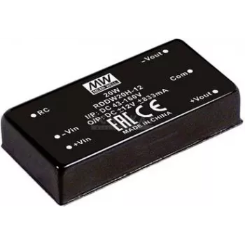 zasilacz mean well RDDW20F-15 — 20 W, 15 V, 0.666 A, RoHS